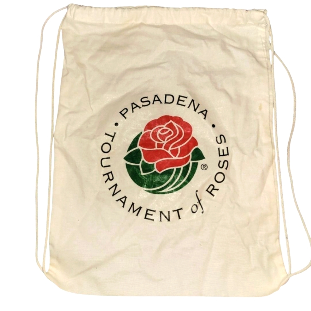 Official PasadenaTournament Of Roses Canvas Drawstring Backpack NWOT